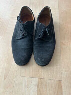 Johnston & Murphy Black Suede Derby Shoes